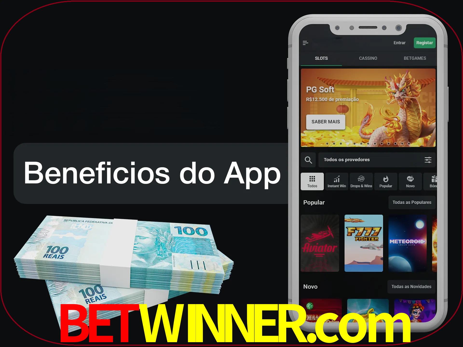 Obtenha todos os benefícios usando o aplicativo.
