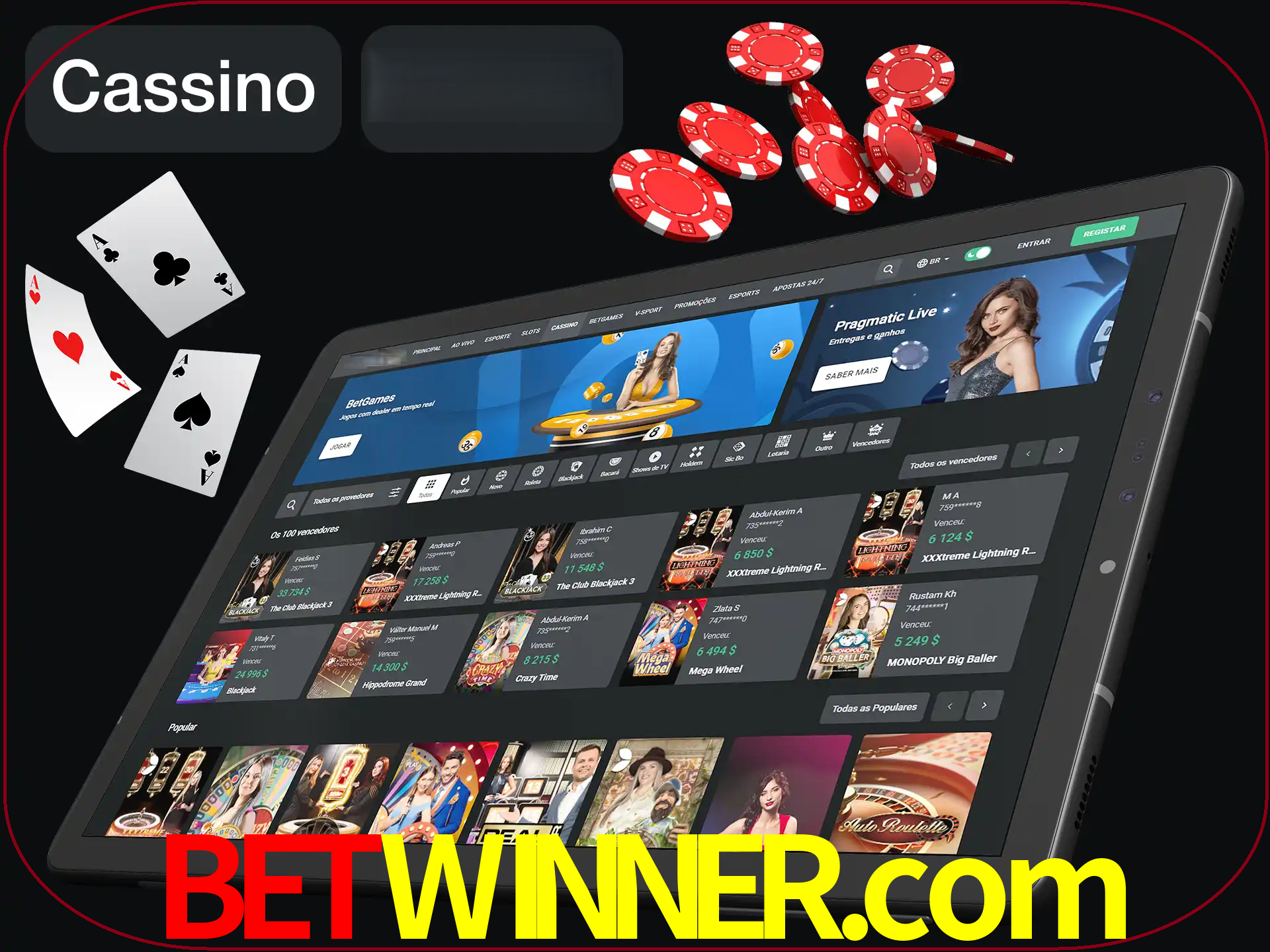 Jogue vários jogos de cassino em nosso cassino.