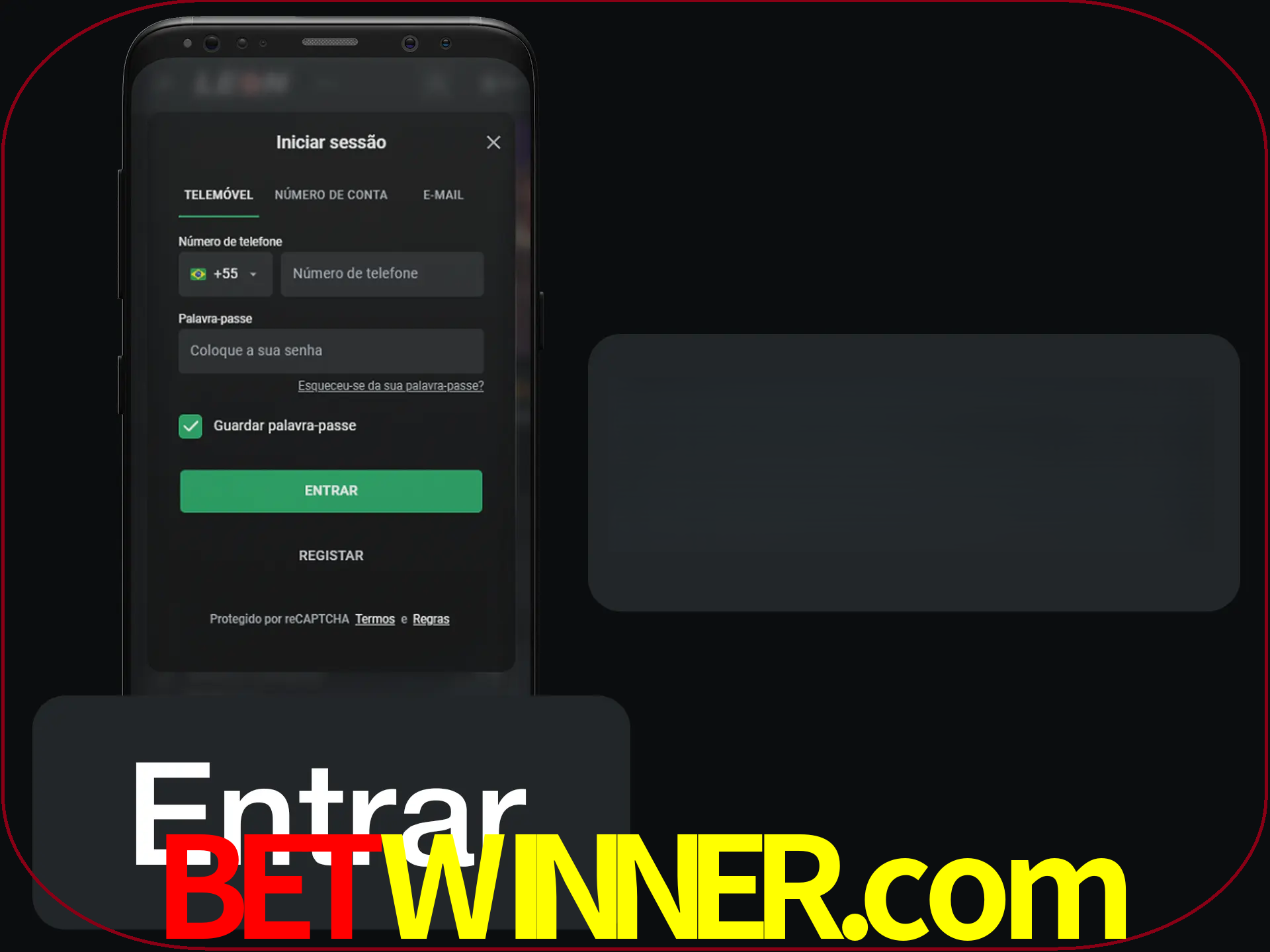 Faça o login para começar a apostar e jogar no cassino.