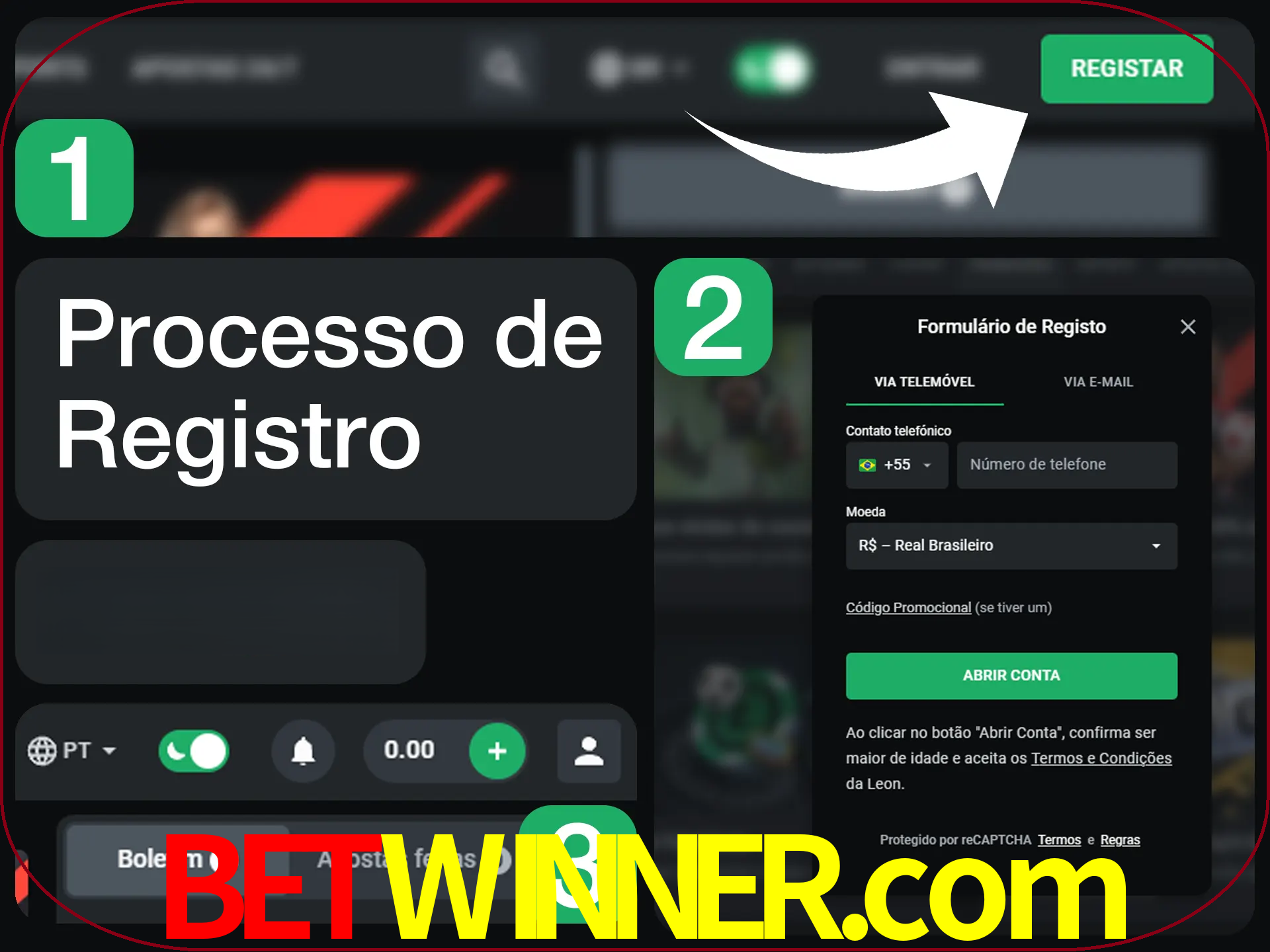 O processo de registro na LeonBet é simples.