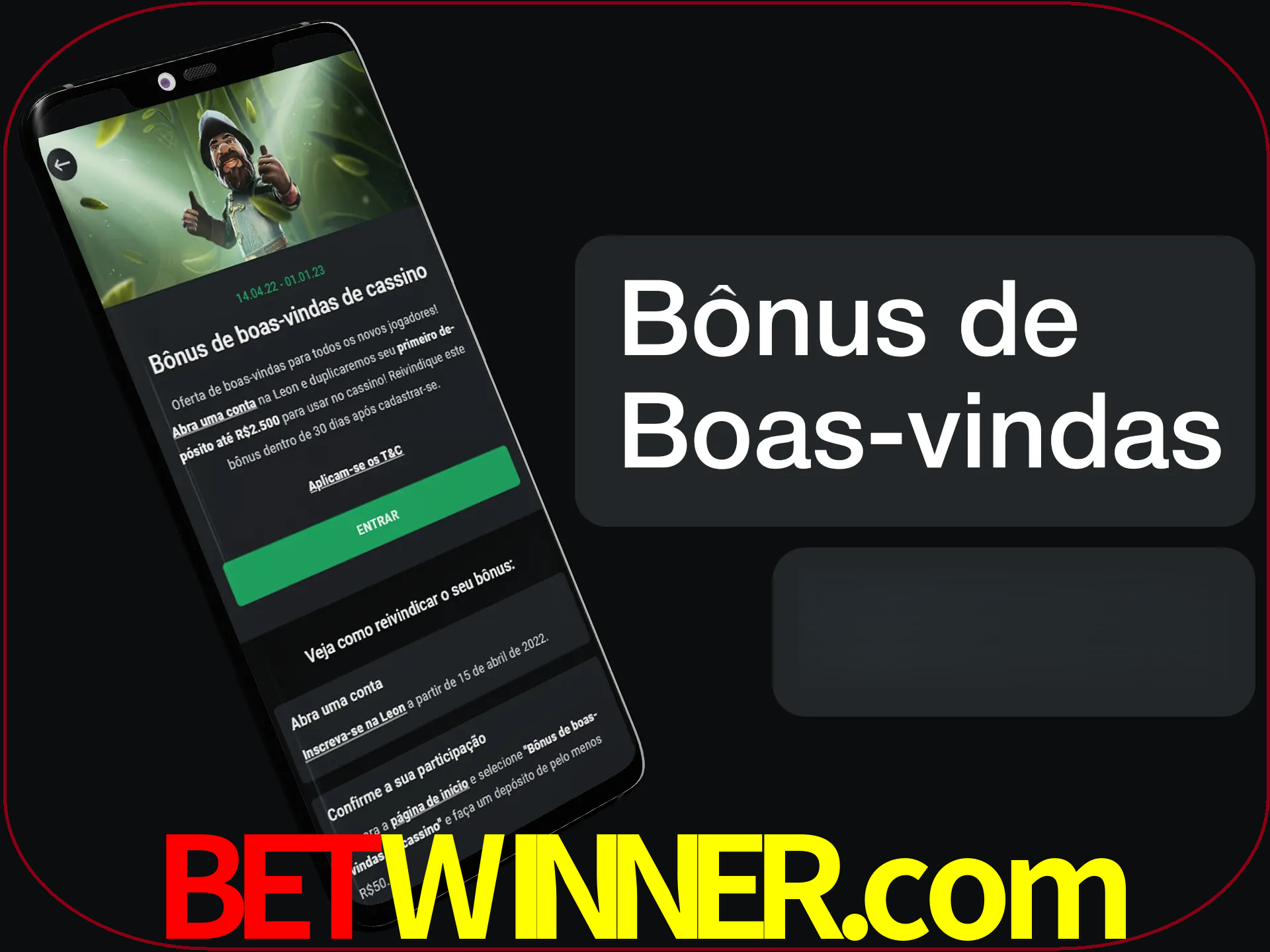 Não se esqueça de usar o bônus de boas-vindas.