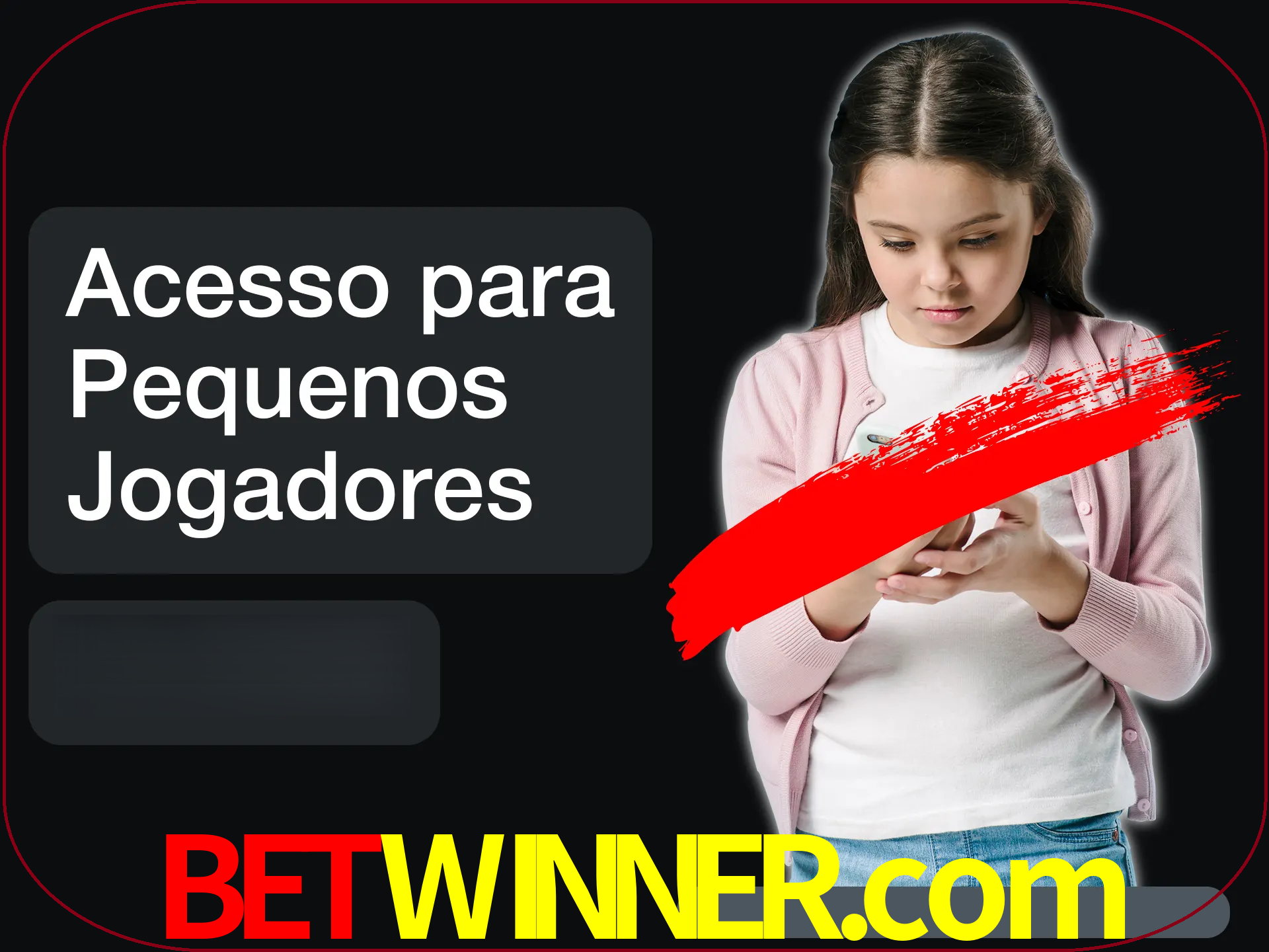As crianças não podem jogar jogos de cassino.